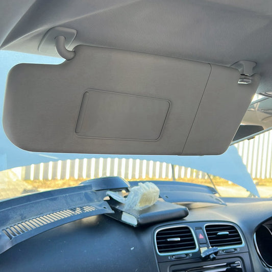 Oct 2008 to Mar 2013- Volkswagen Golf Gen 6 Hatchback Station Wagon- Sun Visor Pair- Grey