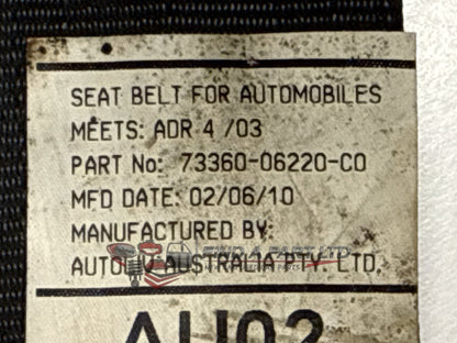 2010 Toyota Camry XV40 - Right Rear Seat Belt PN: 73360-06220-c0
